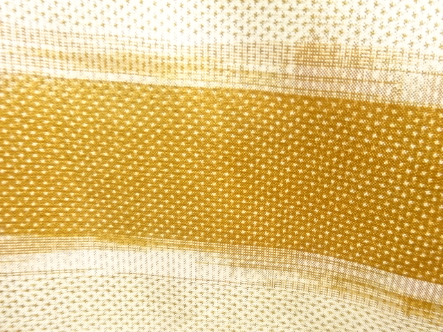 JAPANESE KIMONO / ANTIQUE KIMONO / SILK / OSHIMA TSUMUGI / WOVEN STRIPE